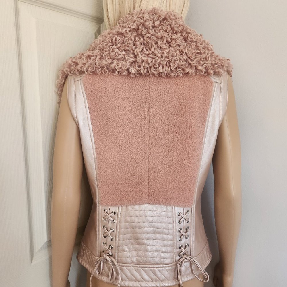GUESS Pink Biker Vest Women's Size S